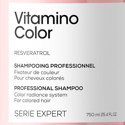 L'Oreal Professionnel Serie Expert Vitamino Color Resveratrol Shampoo -  Champú protector del color de cabello con resveratrol